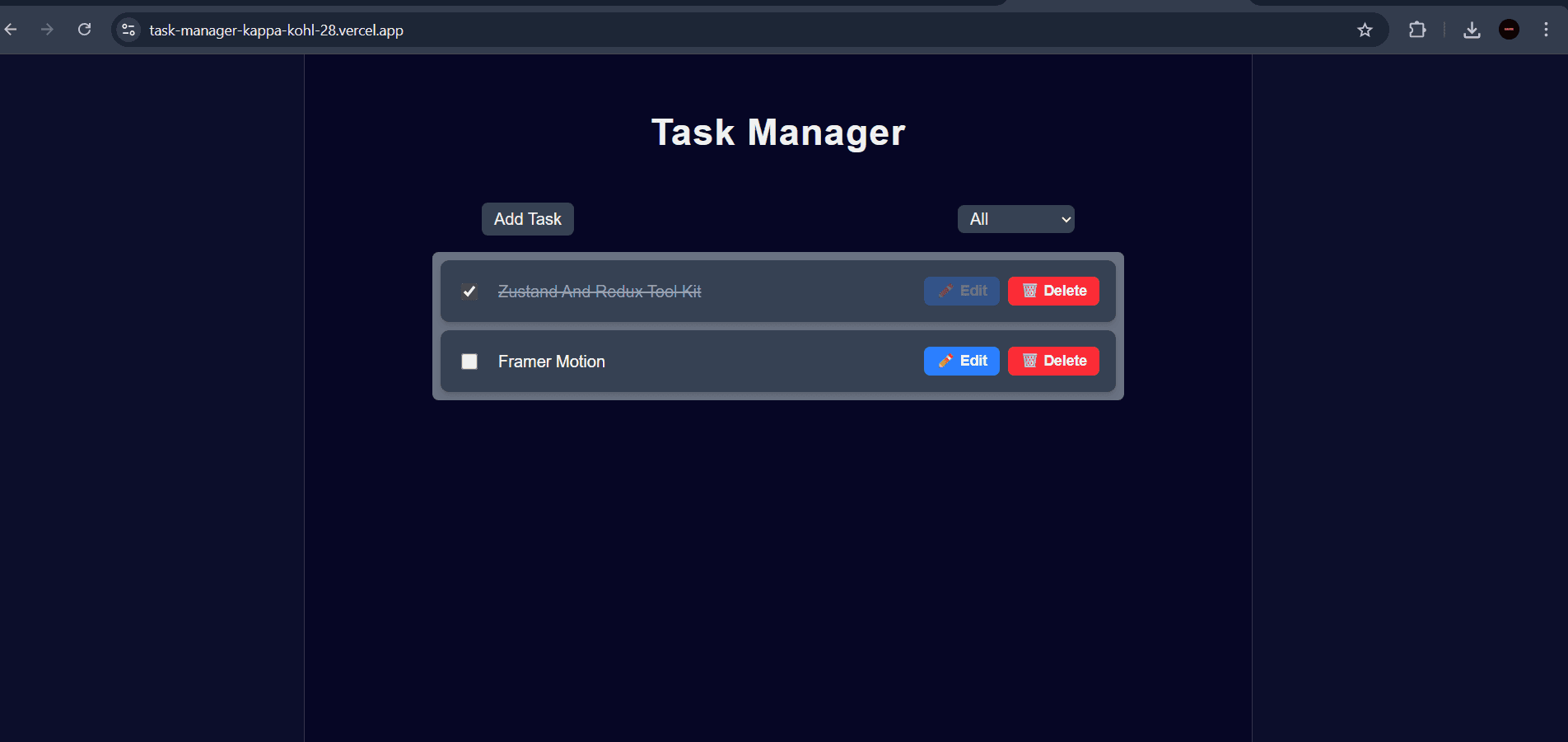 Task Managing Web App